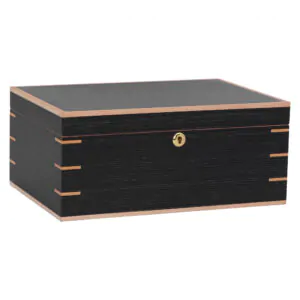 Humidor Desktop Humidor Supreme Carvalho Cinza com Detalhes em Bordo para 45 80 Charutos