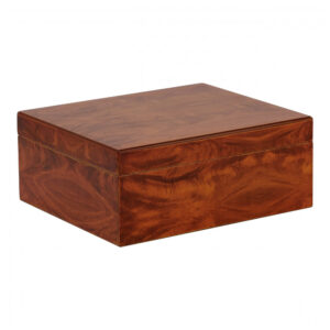 Humidor Orleans Group Marrom Capacidade 40 Charutos Acabamento Burl com Umidificador