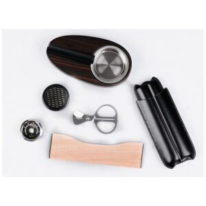 Humidor de Charutos Prestige Import Group Davenport Madeira Ébano com Kit Completo e Capacidade para 50 Unidades