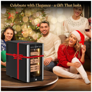 Humidor Elétrico LIHTUN 25L Preto Termoelétrico 150 Charutos Temperatura e Umidade Ajustável 110V