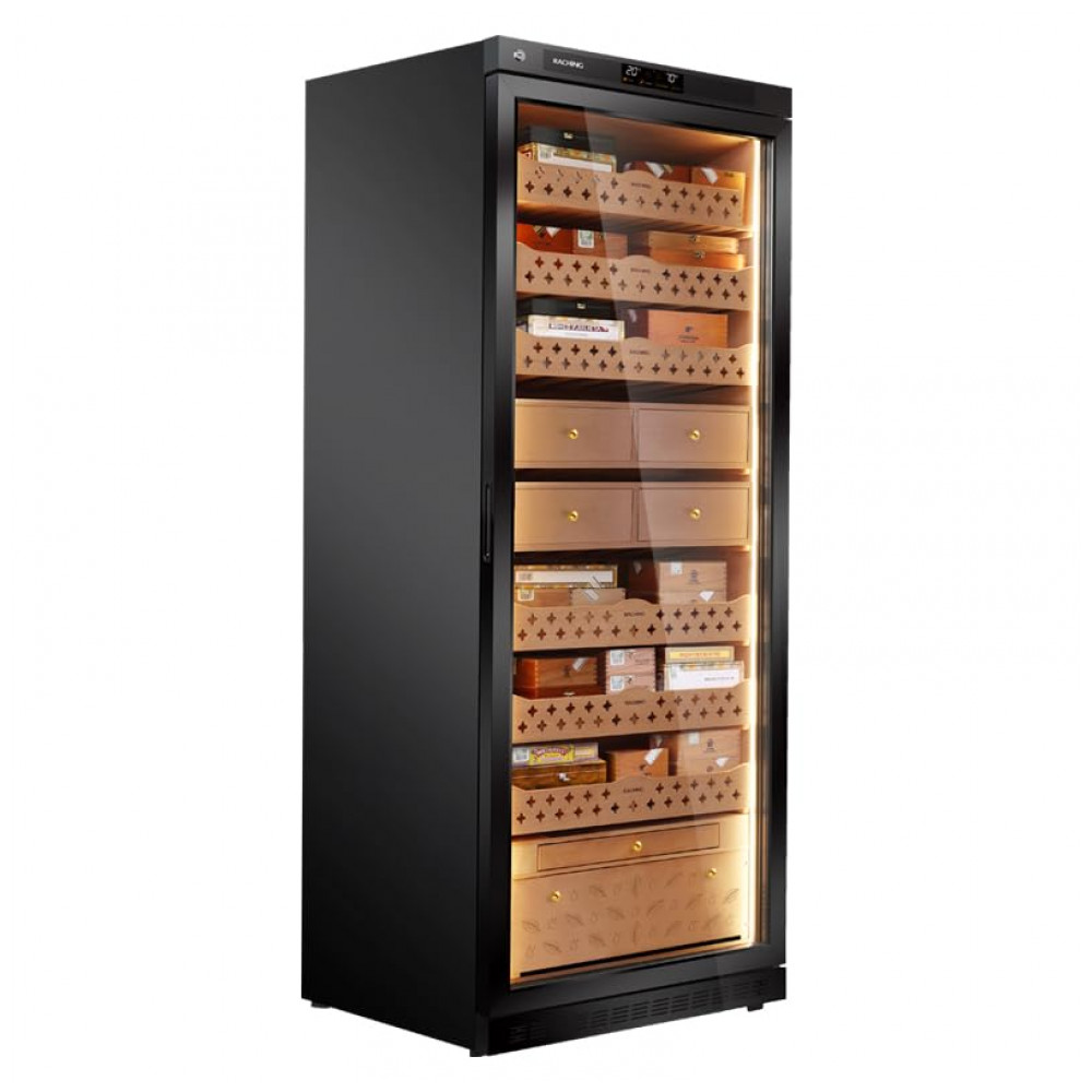 Humidor Elétrico RACHING MON5800A Preto Capacidade 3 4000 Charutos Controle Climático 110V