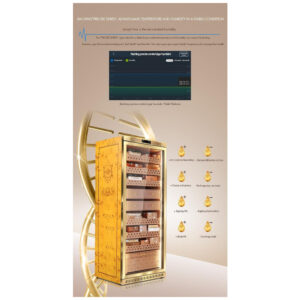 Humidor Elétrico RACHING MON5800A Preto Capacidade 3 4000 Charutos Controle Climático 110V