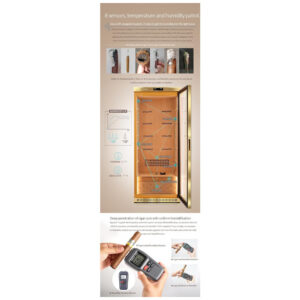 Humidor Elétrico RACHING MON5800A Preto Capacidade 3 4000 Charutos Controle Climático 110V