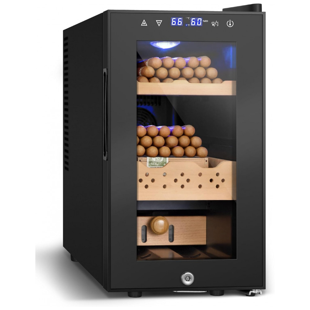 Humidor Elétrico RLPI Preto 25L com Controle de Temperatura e Umidade 115V