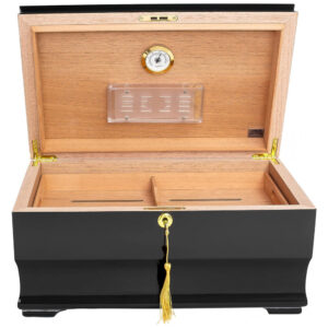 Caixa Humidor Humidor Supreme Preto Piano Madeira Bubinga 85 135 Charutos