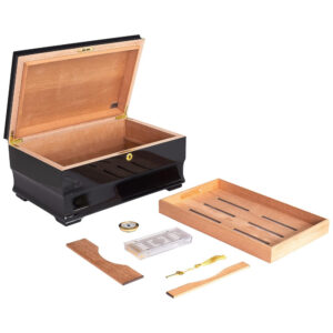 Caixa Humidor Humidor Supreme Preto Piano Madeira Bubinga 85 135 Charutos