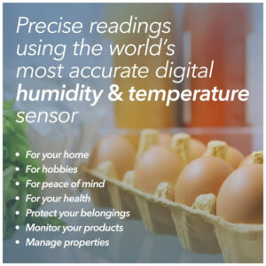 Sensor de Temperatura e Umidade SensorPush HT1 Azul Smart Bluetooth com App de Monitoramento