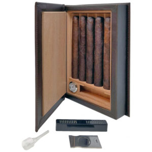 Humidor Portátil Prestige Import Group Marrom The Novelist Design Livro até 10 Charutos