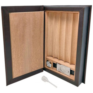 Humidor Portátil Prestige Import Group Marrom The Novelist Design Livro até 10 Charutos