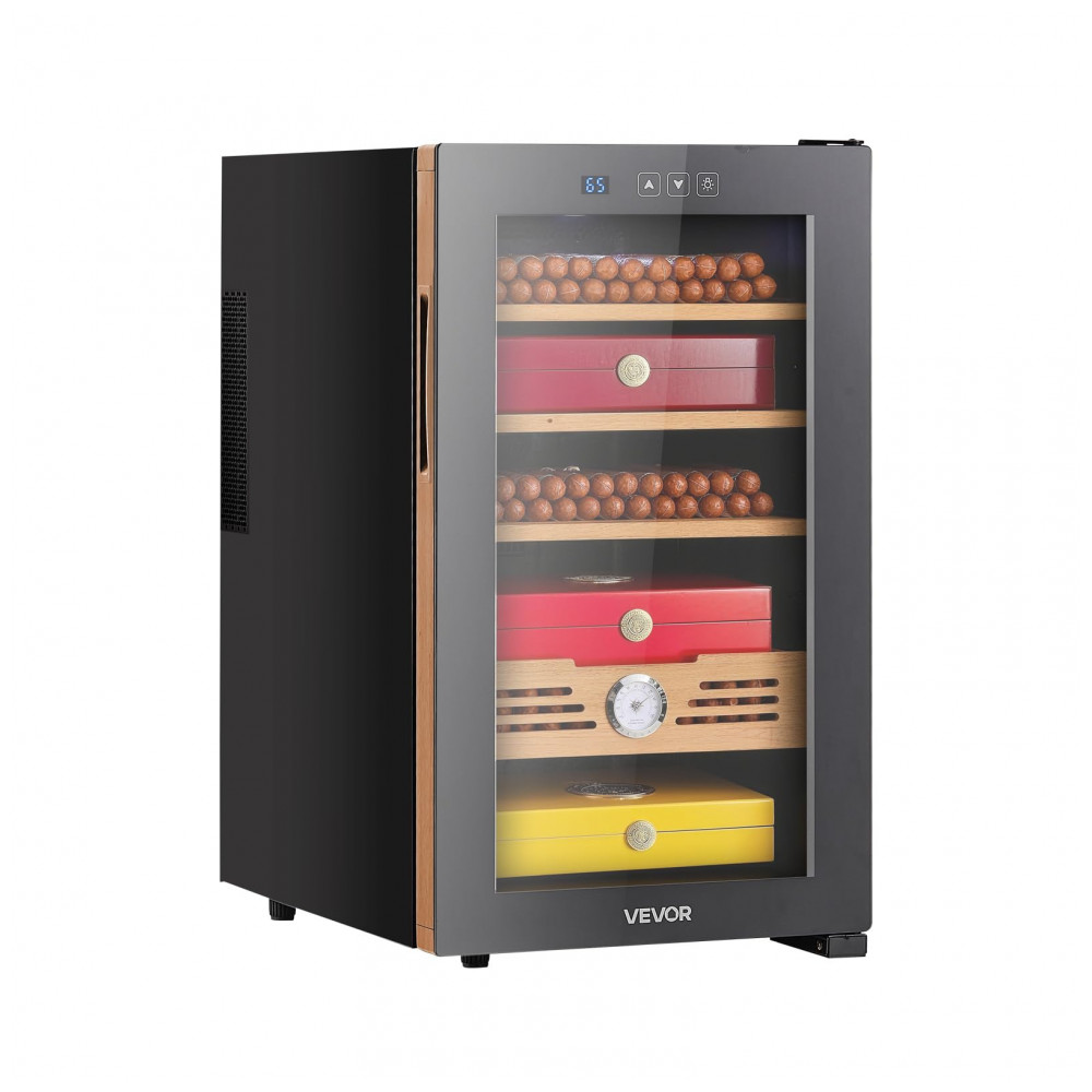 Humidor Elétrico VEVOR 48L Preto 350 Charutos Controle de Temperatura 110V