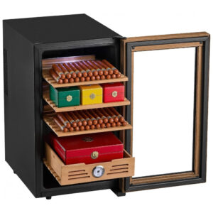 Humidor Elétrico VEVOR 48L Preto 350 Charutos Controle de Temperatura 110V