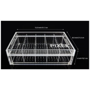 Humidor Acrílico RAW Transparente Para Charutos com Capacidade 50 a 70 Unidades