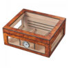 Humidor Transparente Visol Lorenzo Marrom 75 Charutos Higrômetro Analógico