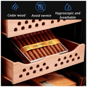 Humidor para Charutos CFDZCP 50L Capacidade 200 300 Charutos Controle Inteligente Temperatura 110V