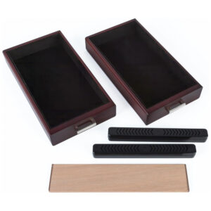 Humidor para Charutos Prestige Import Group Cerejeira com Tampa de Vidro e Gavetas de Armazenamento