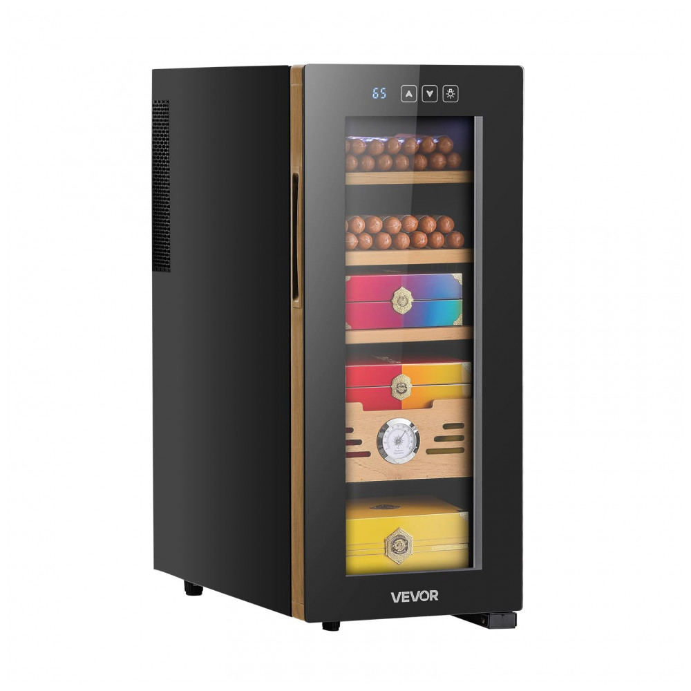 Humidor Elétrico VEVOR Preto Controle Temperatura 250 Charutos 110V