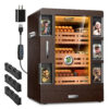 Armário Humidor XIFEI Marrom com 5 Vitrines LED Ajustável Capacidade 100 150 Charutos