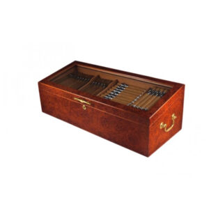 Humidor Display Supreme 6 Compartimentos 66 x 25 x 20 cm com Tampa de Vidro