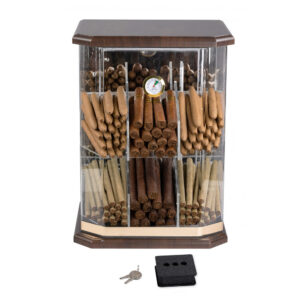 Humidor Mesa Prestige Import Group Franklin Madeira Nogueira Acrílico 150 Charutos