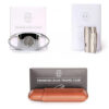 Kit Cortador de Charutos Case Elegance Aço Escovado com Isqueiro Maçarico Duplo e Estojo de Viagem