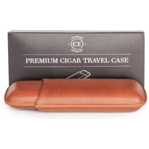 Kit Cortador de Charutos Case Elegance Aço Escovado com Isqueiro Maçarico Duplo e Estojo de Viagem