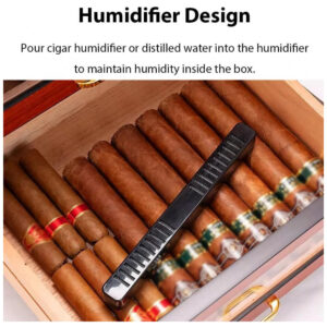 Humidor PA DABAOO Modelo B 3 Gavetas Madeira Cedro com Higrômetro Digital