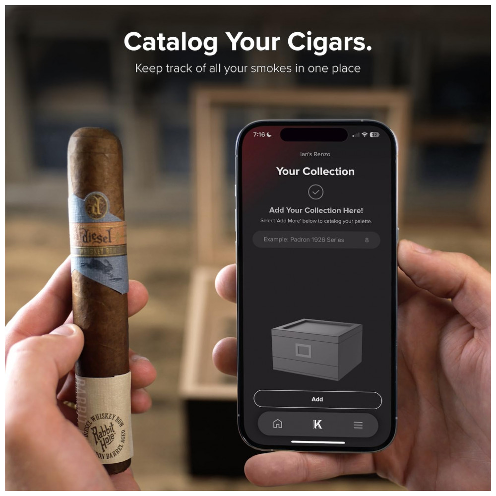Humidor Case Elegance Renzo Preto e Cromo Cedro Espanhol com Higrômetro Digital WiFi Monitoramento Remoto iOS Android