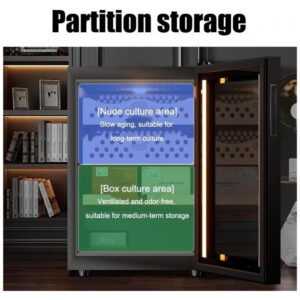 Humidor Elétrico PADCBGY 50L Preto Controle Temperatura LED 110V
