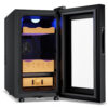 Humidor Elétrico Velivi Preto 25L Controle Digital Temperatura Trava Segurança 115V