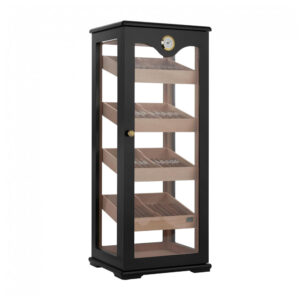 Umidificador para Charutos Quality Importers Mogno com Vidro Temperado para 100 Charutos HUM DIS7