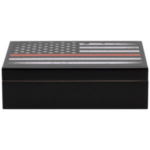 Humidor Supreme Preto Série Red Line 20 Charutos Cedro Espanhol Interior