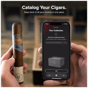 Humidor para Charutos Case Elegance Marrom com Tampa de Vidro e Monitoramento Digital por WiFi