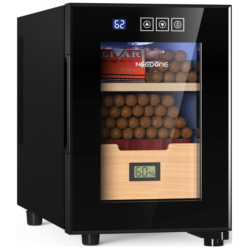 Humidor Elétrico NEEDONE 100 Charutos Madeira Cedro Espanhol com Sistema de Controle de Temperatura 110V