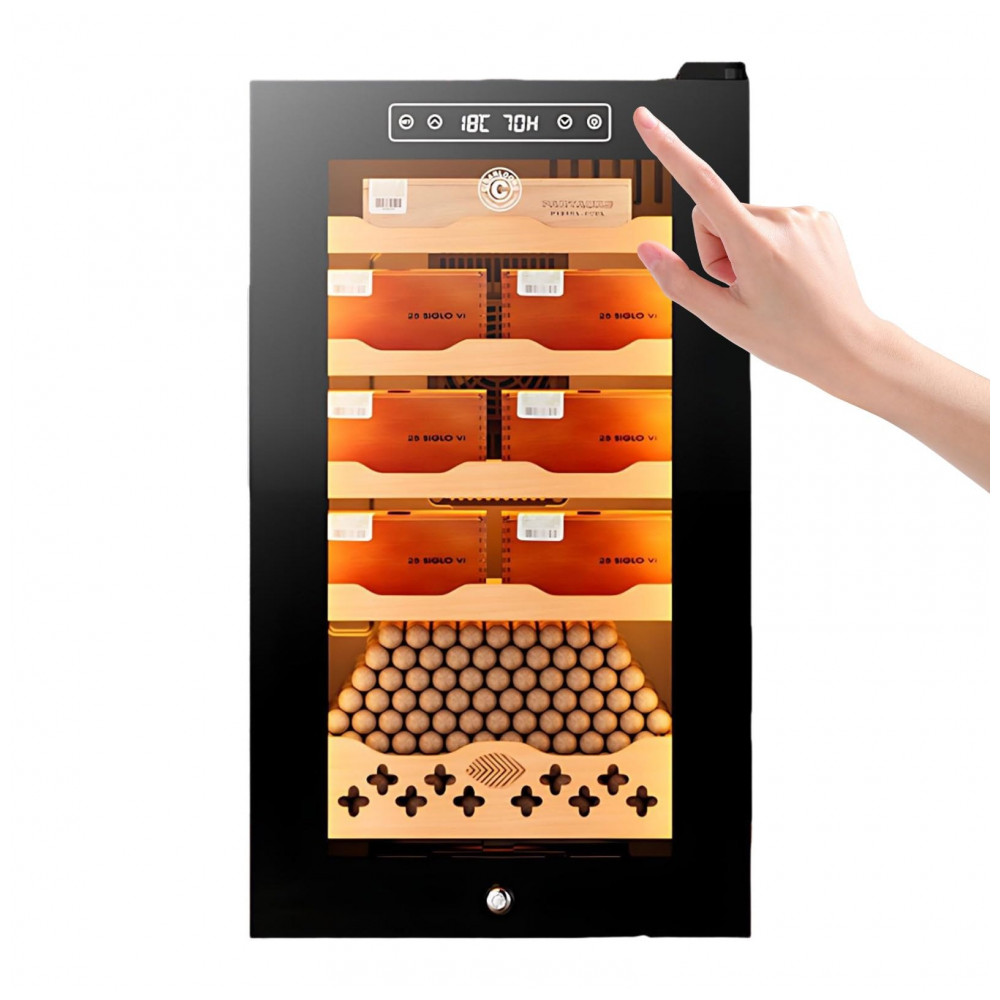 Humidor para Charutos Elétrico PRECISTECH Preto 46 Litros 200 Charutos Termoelétrico 110V