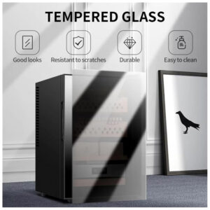 Humidor para Charutos Generic Preto Capacidade 200 300 Unidades com Revestimento Cedro e Higrômetro Digital