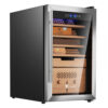 Gabinete Umidificador KingChii Preto 70 Litros Controle Temperatura e Umidade Madeira Cedro 110V