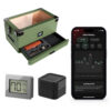 Umidor CASE ELEGANCE Military Com Tampa de Vidro e Higrômetro Digital Klaro Verde