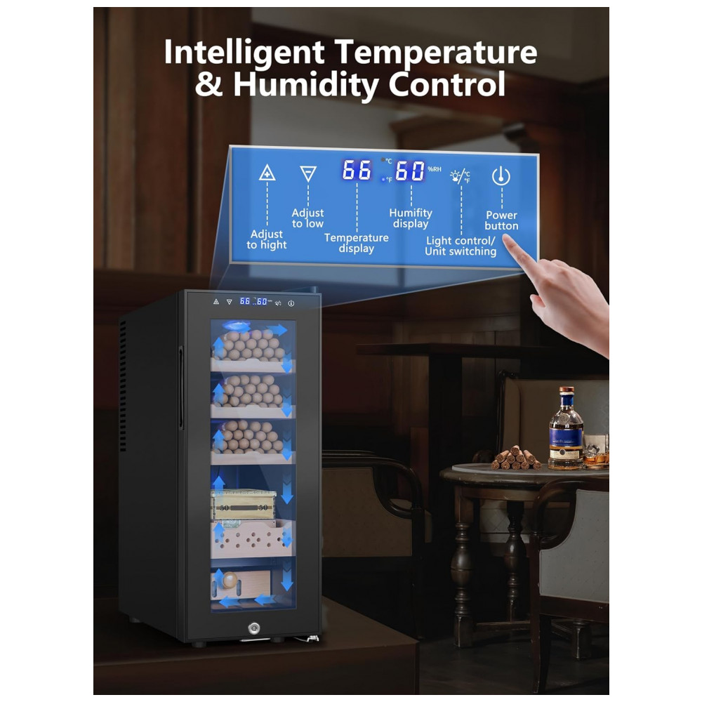 Gabinete Umidificador RLPI Preto 35L Controle Digital Temperatura 115V