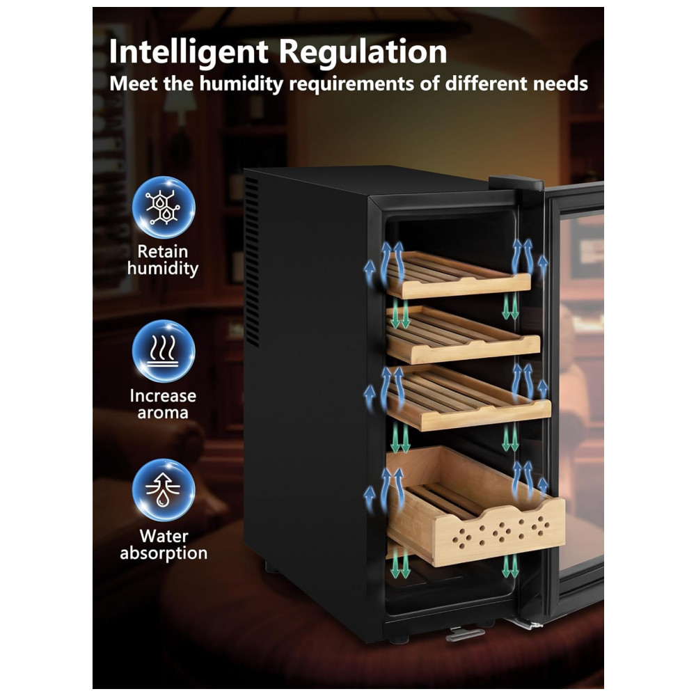 Gabinete Umidificador RLPI Preto 35L Controle Digital Temperatura 115V