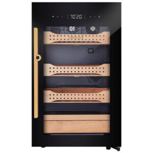 Humidor Eletrônico Afidano 850 Charutos Preto Sistema Refrigeração Gavetas Cedro Espanhol 110V