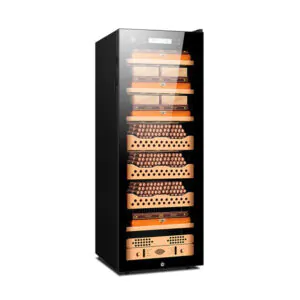 Humidor Elétrico DLYZAYE 190L Preto com Controle Temperatura e Umidade para 1000 Charutos 110V
