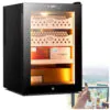 Humidor Elétrico Tsampa 50L para 200 300 Charutos com Controle de Temperatura e Gavetas de Cedro Espanhol 110V