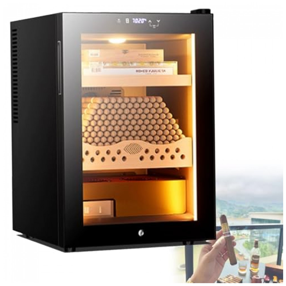 Humidor Elétrico Generic 50L para Charutos com Controle de Temperatura e Madeira de Cedro Espanhol 110V