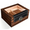Humidor para Charutos Cigarol com Tampa de Vidro Madeira Cedro Espanhol Capacidade 70 75 Charutos