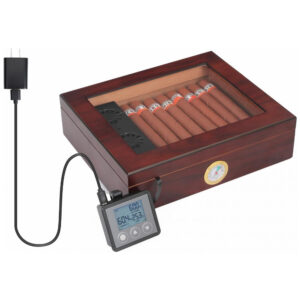 Humidificador Elétrico Ronfnea para Charutos com Display LCD e Controle de Umidade de 40 a 90
