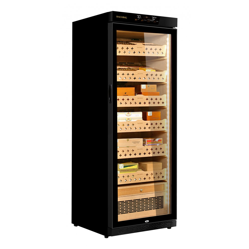 Gabinete Humidor Raching MON2800 Preto Controle Climático para Armazenamento de Charutos 320L
