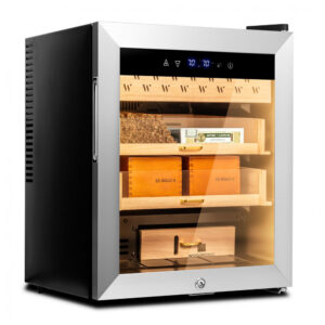 Humidor Elétrico para Charutos Woodronic WA E Humidor 300 Charutos 50L Cedro Espanhol Voltagem Não Informada