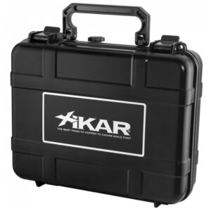 Humidor de Viagem Xikar Preto Resistente à Água com Vedação Hermética para 20 Charutos