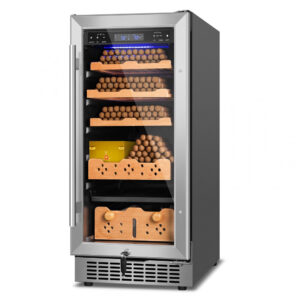 Humidor Elétrico Velieta Aço Inoxidável Controle Digital Temperatura 115V