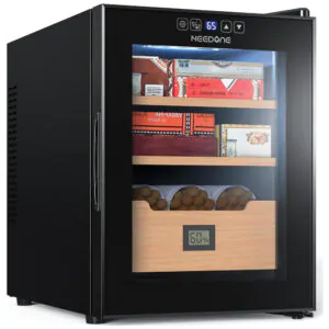 Humidor Elétrico NEEDONE 33L com Aquecimento e Refrigeração Preto 110V Controle Touch